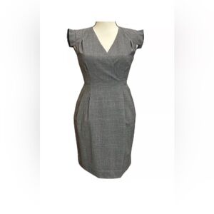 NWT Banana Republic Dress 10 Carine Sheath Gray Midi